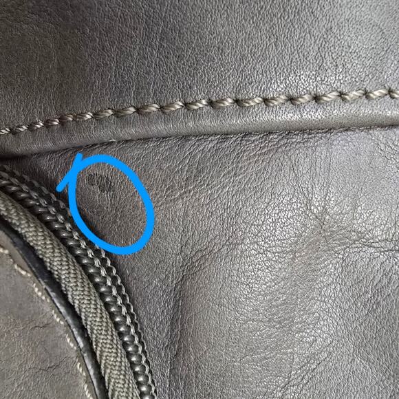 Fossil Hanover Leather Smoke Hued Crossbody Messenger Tote Bag Shoulder Purse - Picture 6 of 15